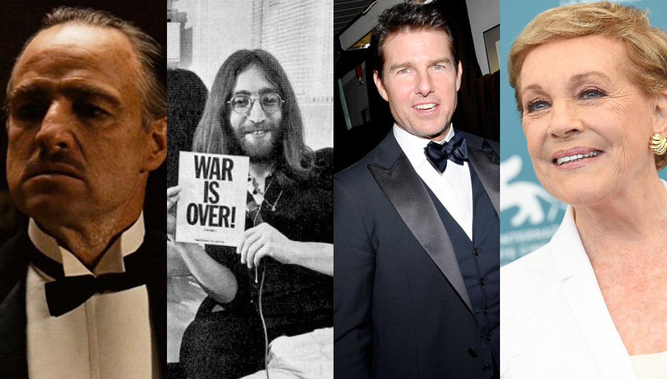 Marlon Brando, John Lennon, Tom Cruise e Julie Andrews