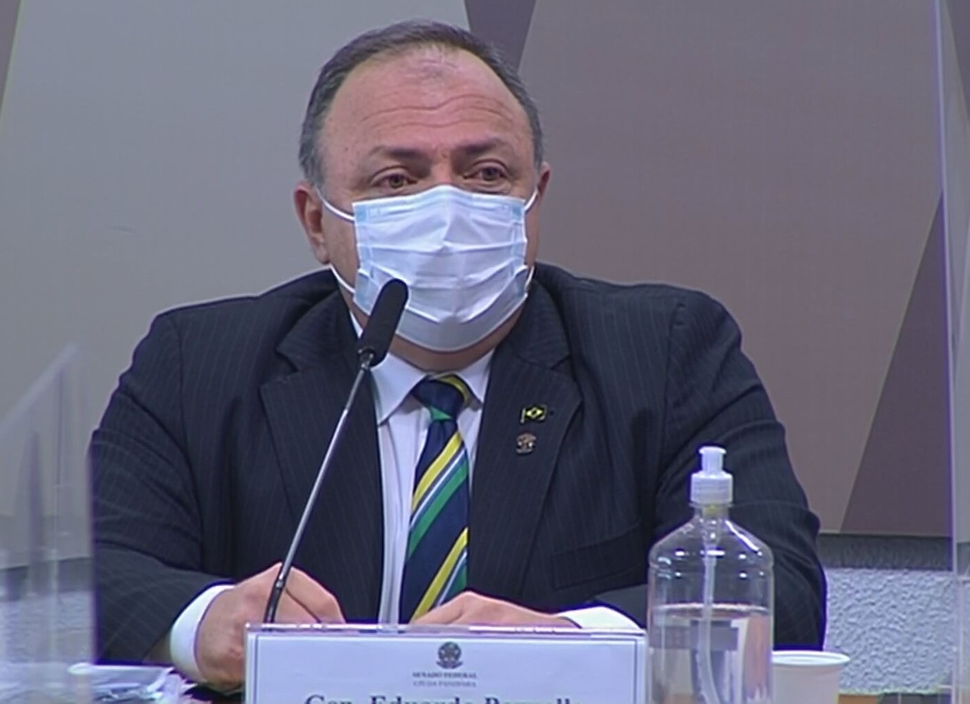 Ex-ministro da Saúde, Eduardo Pazuello, na CPI da pandemia (19 de maio de 2021)