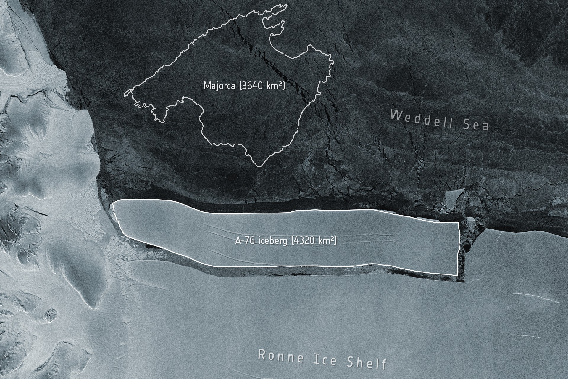 Novo iceberg, o A-76, é o maior do planeta