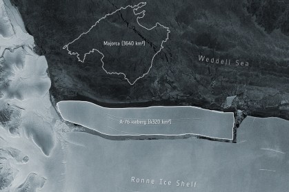 Novo iceberg, o A-76, é o maior do planeta