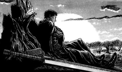 Personagem Guts, do mangá Berserk, obra de Kentaro Miura