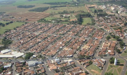 Vista aérea da cidade de Bebedouro, no interior de São Paulo