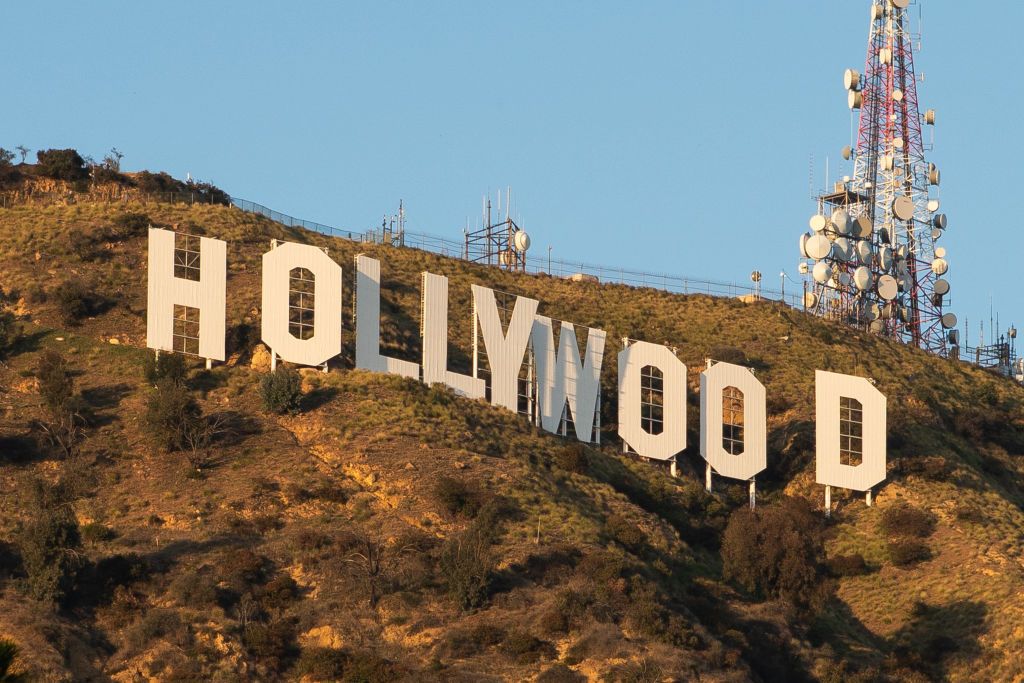 Vista do letreiro de Hollywood no Monte Lee