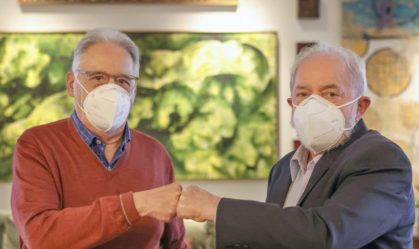 Os ex-presidentes Lula e Fernando Henrique Cardoso (21 de maio de 2021)