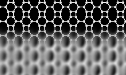 Estrutura do novo material à base de carbono descoberto, o bifenileno