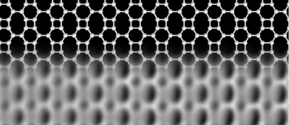 Estrutura do novo material à base de carbono descoberto, o bifenileno
