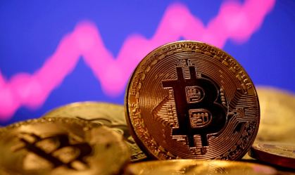 Representação da moeda virtual Bitcoin