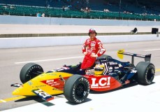 André Ribeiro em foto de 1995 durante disputa da prova Indianápolis 500 da Indy