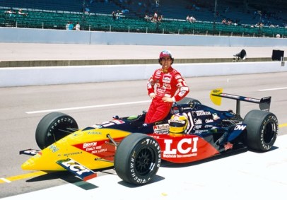 André Ribeiro em foto de 1995 durante disputa da prova Indianápolis 500 da Indy