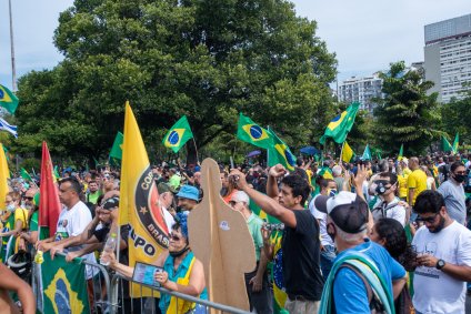 Apoiadores do presidente Jair Bolsonaro