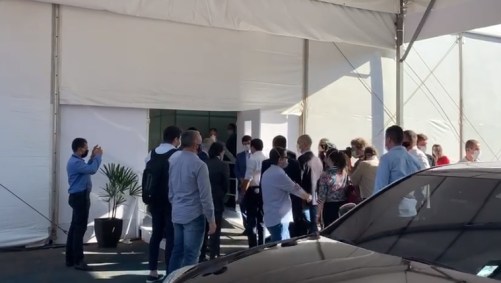 O governador João Doria e o prefeito Bruno Covas na inauguração do hospital de c