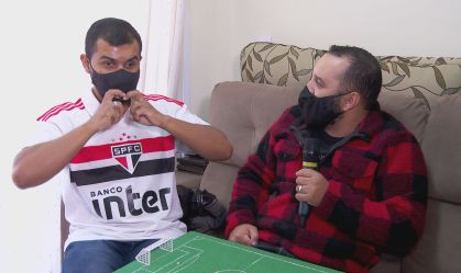 São-paulino, Carlinhos conta com o amigo Hélio para acompanhar as partidas