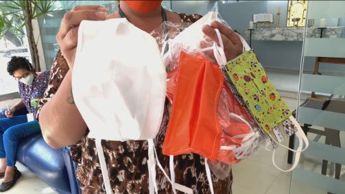 Máscaras de proteção feitas pelo projeto As Protetoras (29.abr.2020)