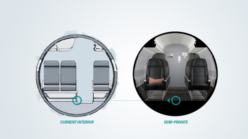 Mudança interna no jato ERJ 145