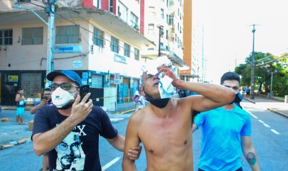 Manifestante ferido em Recife – 29 de maio
