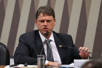 O ministro da Infraestrutura, Tarcísio Freitas