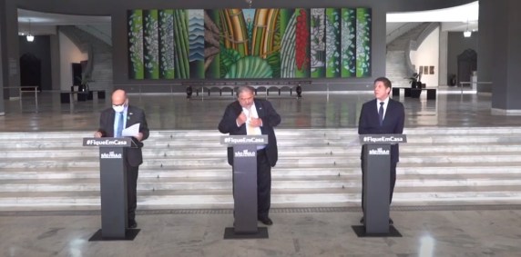 Dimas Covas, José Henrique Germann e David Uip