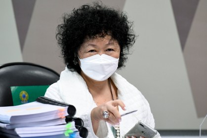 A médica Nise Yamaguchi é ouvida pela CPI da Pandemia