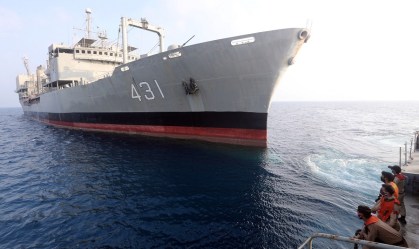 Navio iraniano Khark em local não revelado no Irã 