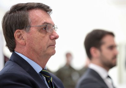 O presidente Jair Bolsonaro em visita a Porto Alegre