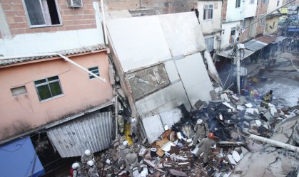 Desabamento de prédio residencial em Rio das Pedras, na zona oeste do Rio de Jan