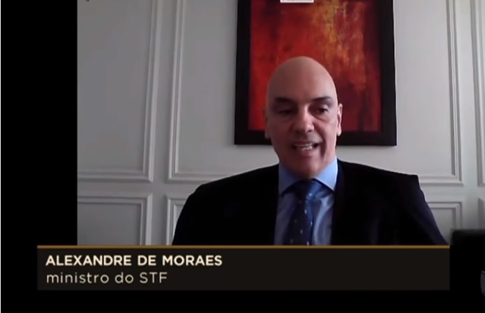 Alexandre de Moraes durante julgamento virtual no STF
