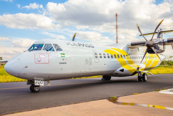Aeronave modelo ATR-72 utilizado pela Voepass - Divulgação