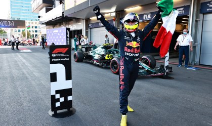 F1: Sergio Pérez vence GP do Azerbaijão após acidente de Verstappen