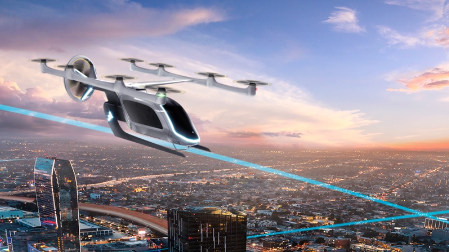 Veículo elétrico de decolagem e pouso vertical (eVTOL)