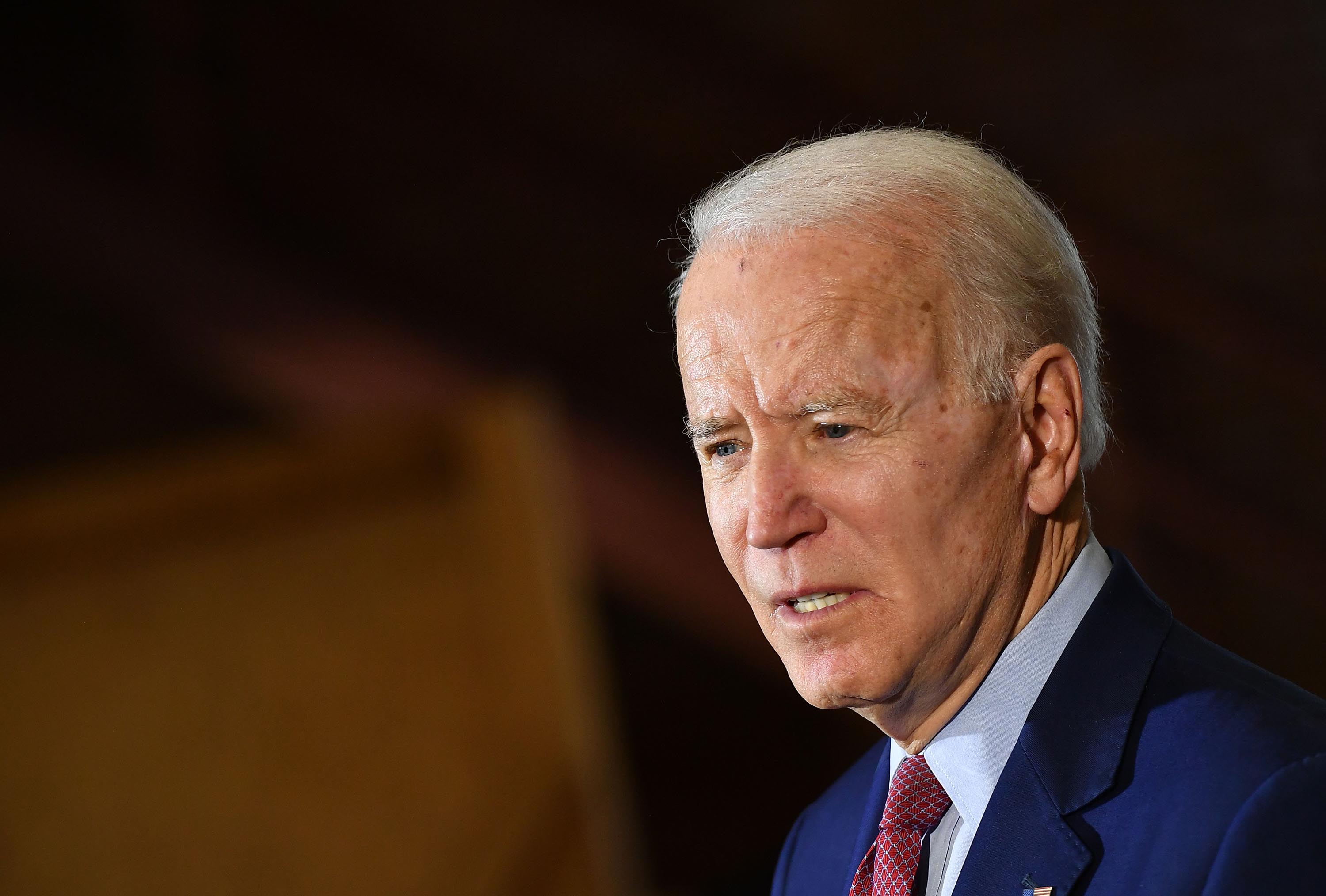 O candidato democrata à Presidência, Joe Biden, em Michigan