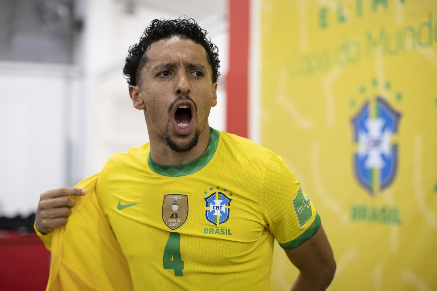 Zagueiro Marquinhos, da Seleção Brasileira