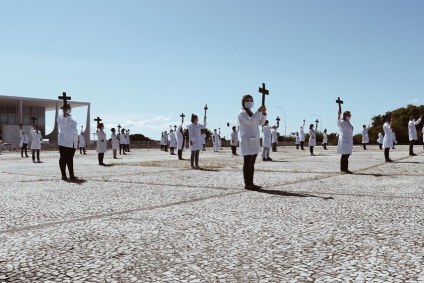 protesto profissionais da saúde 