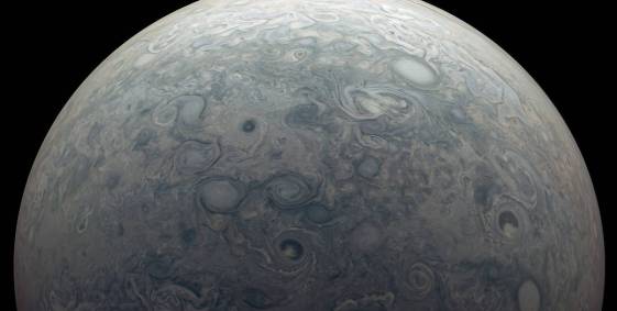 Imagem de Júpiter capturada pela missão Juno, da Nasa
