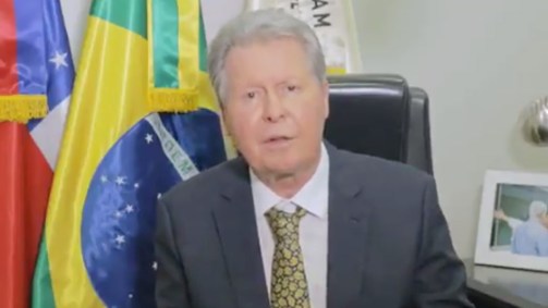 Frame do vídeo publicado no Twitter de Arthur Virgílio Neto, prefeito de Manaus.