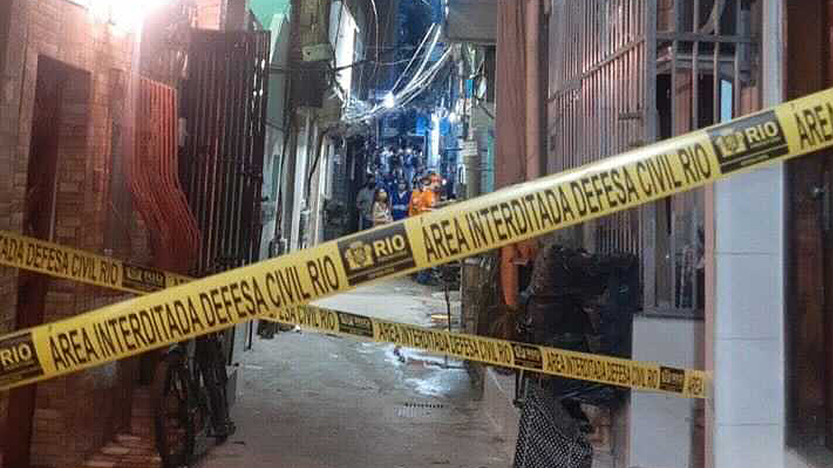 Área interditada para demolição no RJ