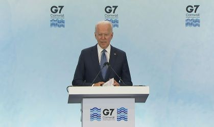 Joe Biden discursa na cúpula do G-7 (13.Jun.2021)