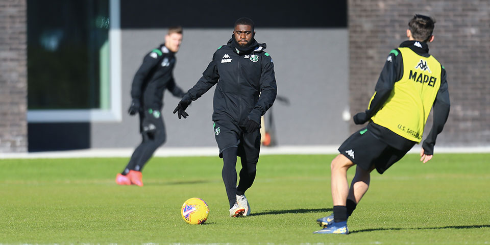 Treinamento dos jogadores doSassuolo Calcio, da liga italiana
