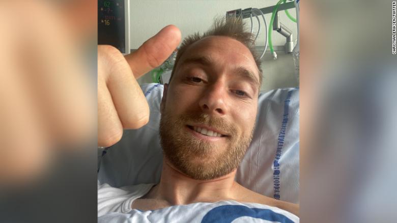 Christian Eriksen no hospital