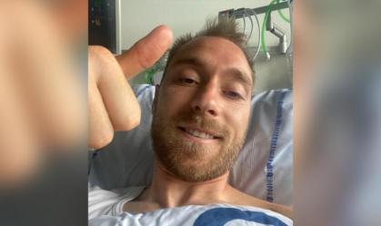 Christian Eriksen posta foto e mensagem de agradecimento aos fãs