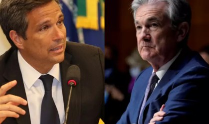 Roberto Campos Neto, presidente do BC, e Jerome Powell, presidente do Fed