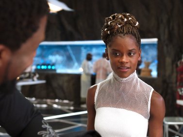 A atriz Letitia Wright interpreta Shuri em &#039;Pantera Negra&#039;