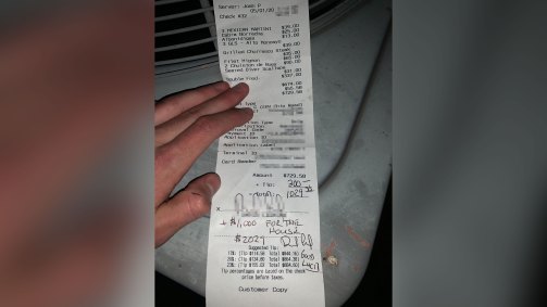 Nota mostra que cliente deixou US$ 1,3 mil de gorjeta em restaurante do Texas