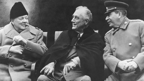 Winston Churchill, Franklin Roosevelt e Joseph Stalin