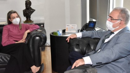 Rosana Leite de Melo se reúne com o ministro da saúde, Marcelo Queiroga