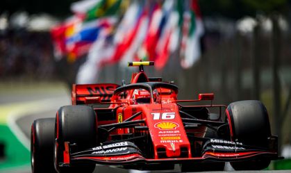 Carro do piloto Charles Leclerc, da Ferrari