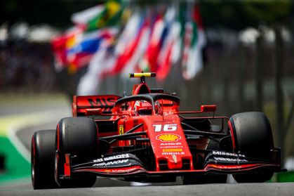 Carro do piloto Charles Leclerc, da Ferrari