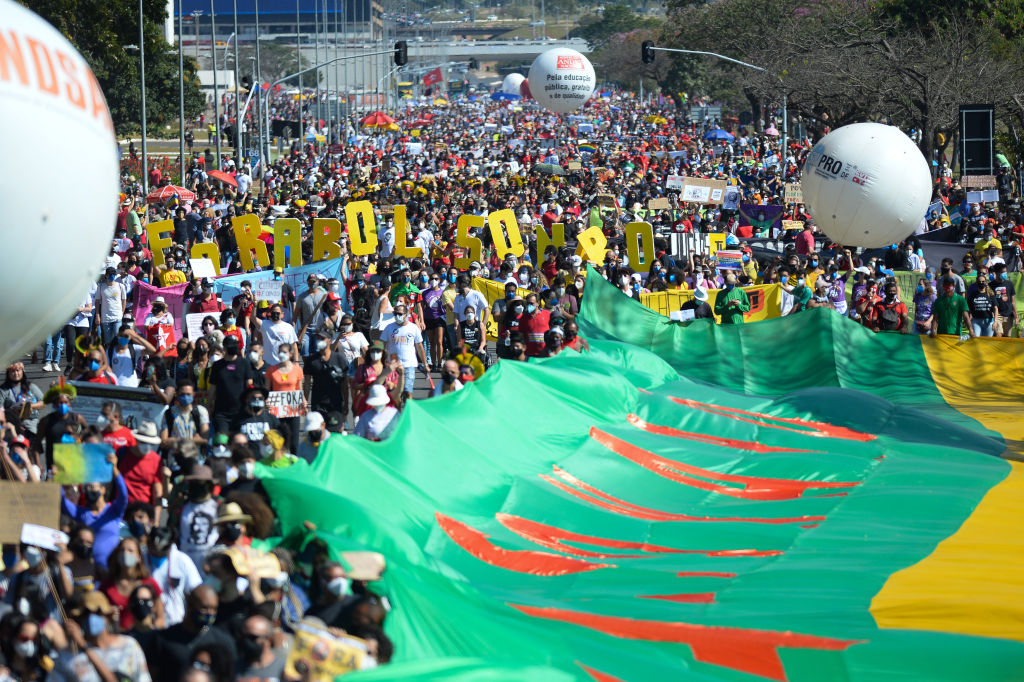 Manifestação contra Bolsonaro em Brasília