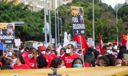 Protestos contra o governo do presidente Jair Bolsonaro em Salvador (BA), 19/06