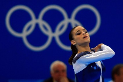 A ginasta brasileira Jade Barbosa nos Jogos Olímpicos de Pequim, em 2008