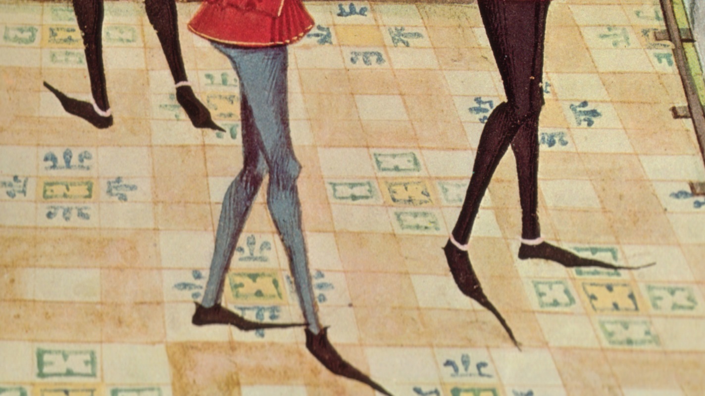 Poulaines no manuscrito iluminado de Renaud de Montauban, do século 15